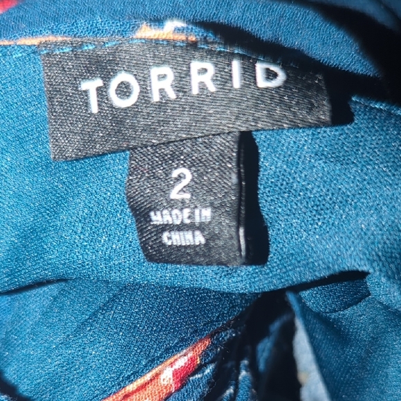 TORRID Maxi Gauze Floral Walk Through Dress 2x/18-20 - Picture 9 of 11